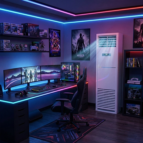 کولر گازی 48000 ایستاده ایران رادیاتور مدل IAC-48CH/FS-S/B